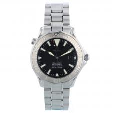 Gents Omega Seamaster 300 22305000 Stainless Steel case with Black Wave dial