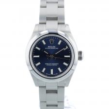Ladies Rolex Oyster Perpetual 28 276200 Stainless Steel case with Blue dial