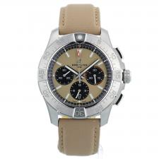 Gents Breitling Avenger B01 Chronograph 44 AB0147 Steel case with Beige dial