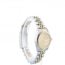 Ladies Rolex DateJust 69173 18ct Yellow Gold Stainless Steel case with Champagne Tapestry dial