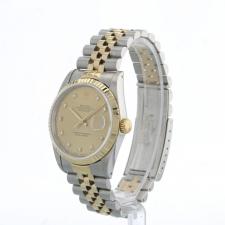 Gents Rolex Datejust 16233 18ct Yellow Gold   Stainless Steel case with Champagne Diamond Set dial