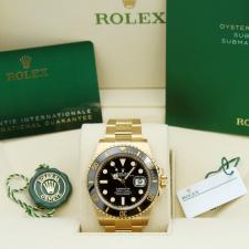 Gents Rolex Submariner Date 126618LN 18ct Yellow Gold case with Black dial