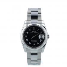 Gents Rolex Date 115200 Stainless Steel case with Black dial