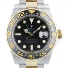 Gents Rolex GMT Master II 116713LN 18ct Yellow Gold Stainless Steel case with Black dial