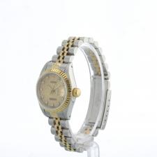 Ladies Rolex DateJust 69173 18ct Yellow Gold Stainless Steel case with Champagne Jubilee Diamond dial