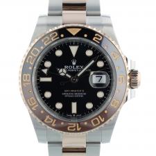 Gents Rolex GMT Master II 126711CHNR 18ct Rose Gold Stainless Steel case with Black dial