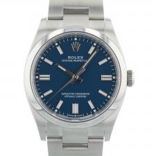 Gents Rolex Oyster Perpetual 36 126000 Stainless Steel case with Med Blue dial