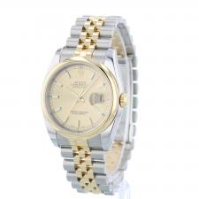 Gents Rolex DateJust 36 116203 18ct Yellow Gold Stainless Steel case with Gilt dial