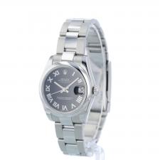 Ladies Rolex DateJust 31 178240 Steel case with Black dial