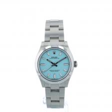 Ladies Rolex Oyster Perpetual 31 277200 Steel case with Turquoise Blue dial