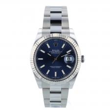 Gents Rolex Datejust 41 126334 Stainless Steel case with Blue dial