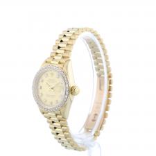 Ladies Rolex DateJust 69178 18ct Yellow Gold case with Champagne Diamond Set dial