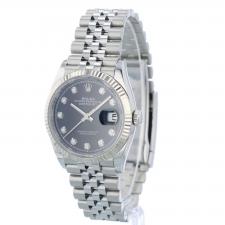Gents Rolex Datejust 36 126234 Steel case with Black Diamond dial