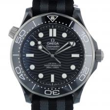 Gents Omega Seamaster 21092442001002 Titanium   Black Ceramic case with Black Wave dial