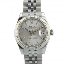 Ladies Rolex DateJust 28 178274 Stainless Steel case with Silver dial