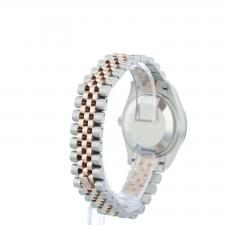 Ladies Rolex DateJust 31 278271 18ct Rose Gold Stainless Steel case with Silver Floral Motif Diamond dial