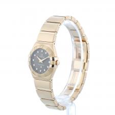Ladies Omega Constellation 12350246063002 18ct Rose Gold case with Chocolate Diamond Set dial