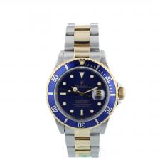 Gents Rolex Submariner Date 16613 18ct Yellow Gold Stainless Steel case with Blue dial