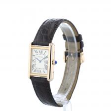 Ladies Cartier Tank Solo W5200024 18ct Rose Gold case with Silver dial