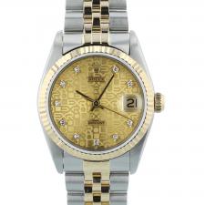 Ladies Rolex Datejust 68273 18ct Yellow Gold Stainless Steel case with Jubilee dial
