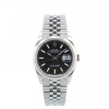 Gents Rolex DateJust 36 126234 Steel case with Black dial