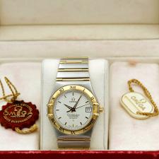 Gents Omega Constellation 12023000 18ct Yellow Gold Stainless Steel case with White dial