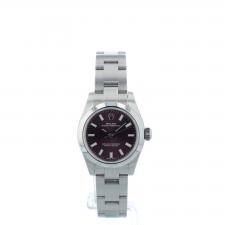 Ladies Rolex Oyster Perpetual 26 176200 Stainless Steel case with Grape dial