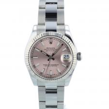 Ladies Rolex DateJust 31 178274 Steel case with Pink dial