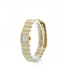 Ladies Omega Constellation 11367600 18ct Yellow Gold case with MOP Diamond dial