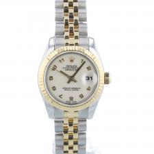 Ladies Rolex Datejust 179173 18ct Yellow Gold Stainless Steel case with Cream Jubilee dial