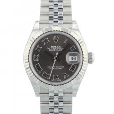 Ladies Rolex DateJust 28 279174 Steel case with Dark Grey dial