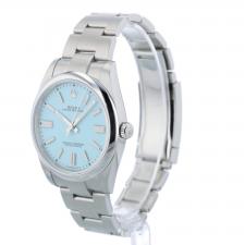 Gents Rolex Oyster Perpetual 41 124300 Steel case with Turquoise Blue dial
