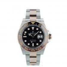 Gents Rolex GMT Master II 126711CHNR 18ct Rose Gold Stainless Steel case with Black dial