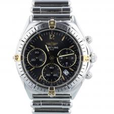 Gents Breitling Chronosextant B55046 Gold Plated Stainless Steel case with Black dial