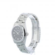 Ladies Rolex Oyster Perpetual 77080 Steel case with Black dial