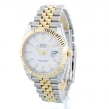 Gents Rolex Datejust 41 126333 18ct Yellow Gold Stainless Steel case with White dial