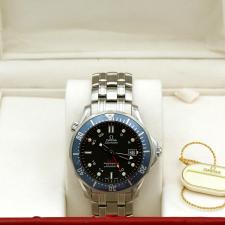 Gents Omega Seamaster 300 GMT 25358000 Stainless Steel case with Blue dial