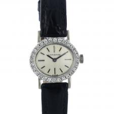 Ladies Longines vintage 18ct White Gold case with Silver dial