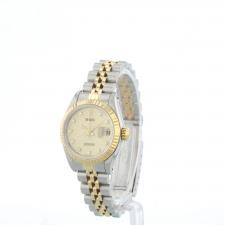 Ladies Rolex DateJust 69173 18ct Yellow Gold Stainless Steel case with Champagne Jubilee Diamond dial