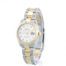 Ladies Rolex DateJust 278273 18ct Yellow Gold Stainless Steel case with Silver Diamond Dot dial