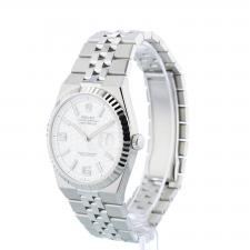 Gents Rolex Land Dweller 40 127334 Stainless Steel case with White Honeycomb Motif dial