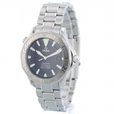Gents Omega Seamaster 300 22305000 Stainless Steel case with Black Wave dial