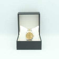 Gents Rolex Datejust 16233 18ct Yellow Gold Stainless Steel case with Champagne Linen dial