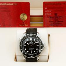 Gents Omega Seamaster 21032422001003 Steel case with Black Wave dial