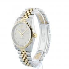 Gents Rolex DateJust 16233 18ct Yellow Gold Stainless Steel case with Silver Jubilee and Diamond dial
