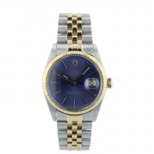 Gents Rolex DateJust 16013 18ct Yellow Gold Stainless Steel case with Blue dial