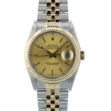 Gents Rolex DateJust 16233 18ct Yellow Gold Stainless Steel case with Gilt dial