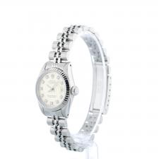 Ladies Rolex DateJust 69174 Stainless Steel case with Silver Diamond Dot dial