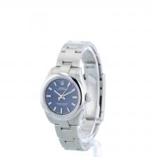 Ladies Rolex Oyster Perpetual 28 276200 Stainless Steel case with Blue dial