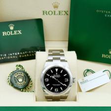 Gents Rolex Explorer 40 224270 Stainless Steel case with Black dial